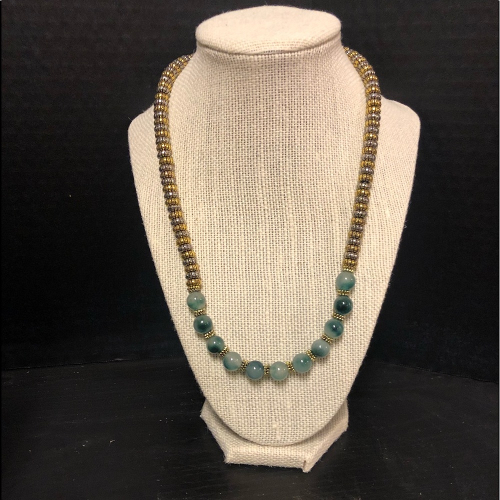 Jade beaded necklace